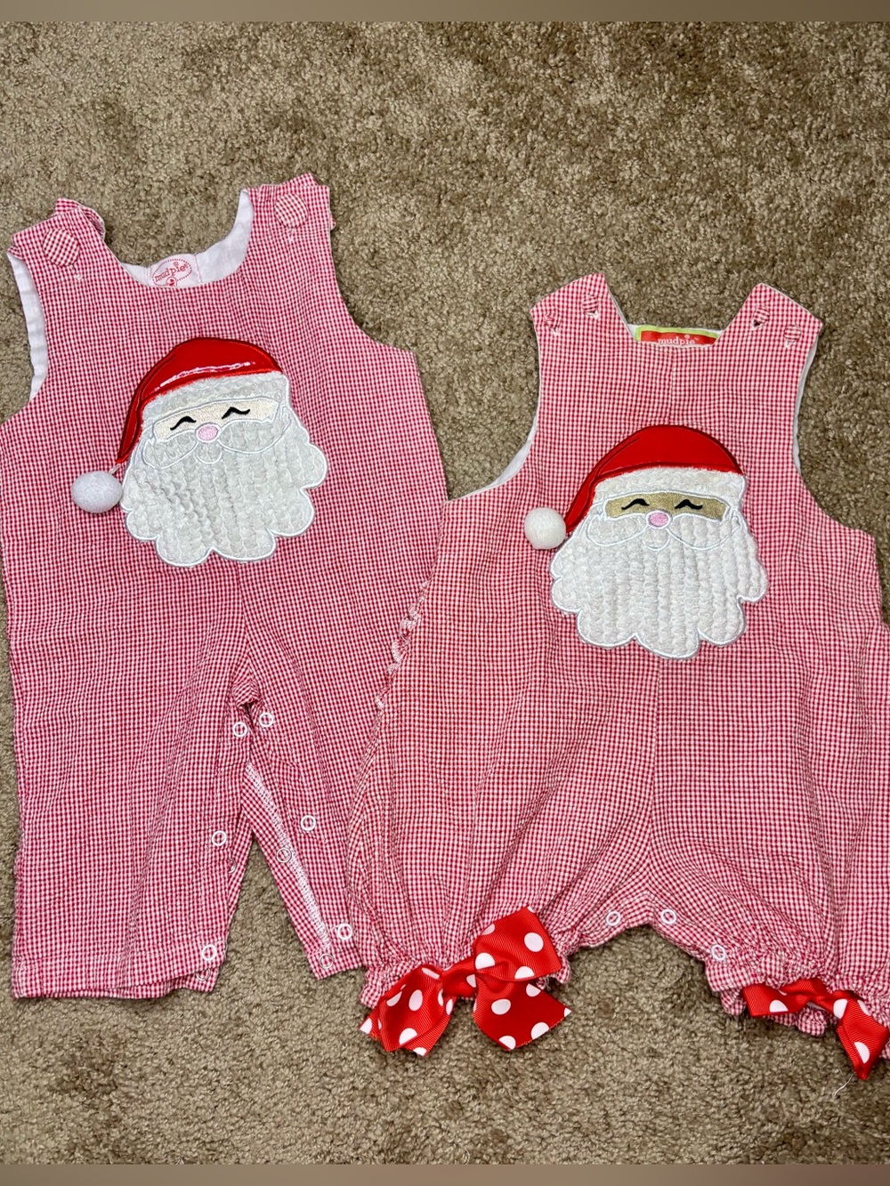 Mudpie Christmas Santa Outfits 0-6 M